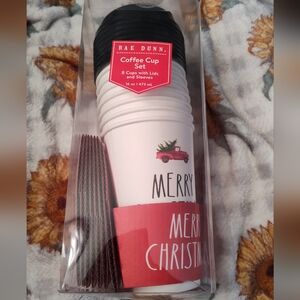 NWT! Rae Dunn Christmas Truck Travel Cups 8ct